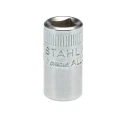 STAHLWILLE 1/4 in Drive 5/16 in 12 Point Square Steel Chrome Plated Socket, 23mm Overall Length 01530020
