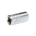 STAHLWILLE 1/4 in Drive 5/16 in 12 Point Square Steel Chrome Plated Socket, 23mm Overall Length 01530020