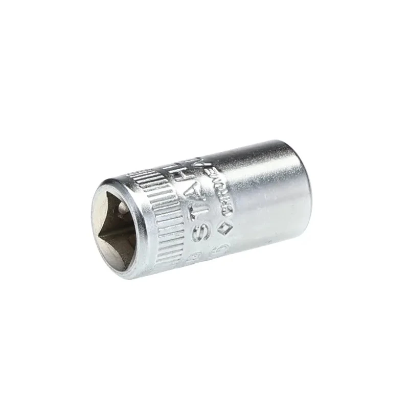 STAHLWILLE 1/4 in Drive 5/16 in 12 Point Square Steel Chrome Plated Socket, 23mm Overall Length 01530020