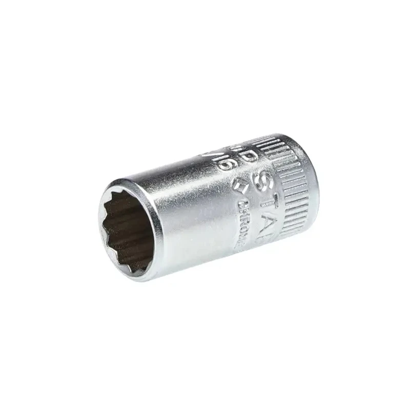 STAHLWILLE 1/4 in Drive 5/16 in 12 Point Square Steel Chrome Plated Socket, 23mm Overall Length 01530020