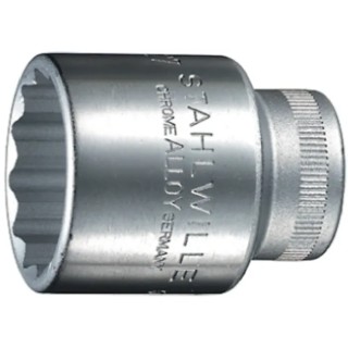 STAHLWILLE Chrome Finish 1/2 in Drive 10 mm 12 Point Square Socket, 38mm Overall Length 03010010