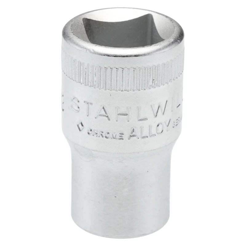 STAHLWILLE 13 mm 12 Point Square Drive Socket 1/2 in Drive Size, Chrome Finish, 38mm Overall Length 03010013