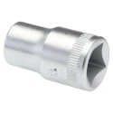 STAHLWILLE 13 mm 12 Point Square Drive Socket 1/2 in Drive Size, Chrome Finish, 38mm Overall Length 03010013