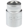 STAHLWILLE 1/2 in Drive 22 mm 12 Point Square Socket Chrome Finish 42mm Overall Length 03010022