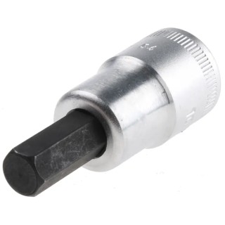 STAHLWILLE Alloy Steel 1/2 in Drive Bit Socket 8-34 mm Size, Chrome Finish, 22mm Overall Length 03050010