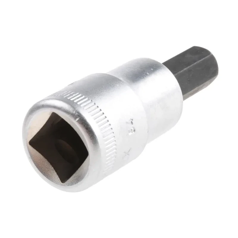 STAHLWILLE Alloy Steel 1/2 in Drive Bit Socket 8-34 mm Size, Chrome Finish, 22mm Overall Length 03050010