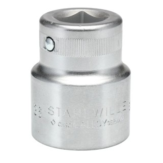 STAHLWILLE 36 mm 6 Point Square Drive Socket 3/4 in Drive, Chrome Finish, 60mm Overall Length 05010036