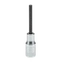 STAHLWILLE 1/4 in Drive 7 mm Bit Square Socket, Chrome Finish, 30mm Overall Length 01450008