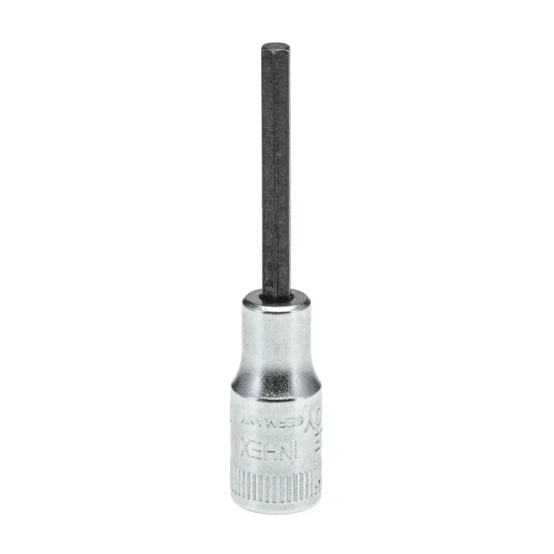 STAHLWILLE 1/4 in Drive 7 mm Bit Square Socket, Chrome Finish, 30mm Overall Length 01450008