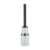 STAHLWILLE 1/4 in Drive 7 mm Bit Square Socket, Chrome Finish, 30mm Overall Length 01450008