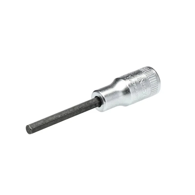 STAHLWILLE 1/4 in Drive 7 mm Bit Square Socket, Chrome Finish, 30mm Overall Length 01450008