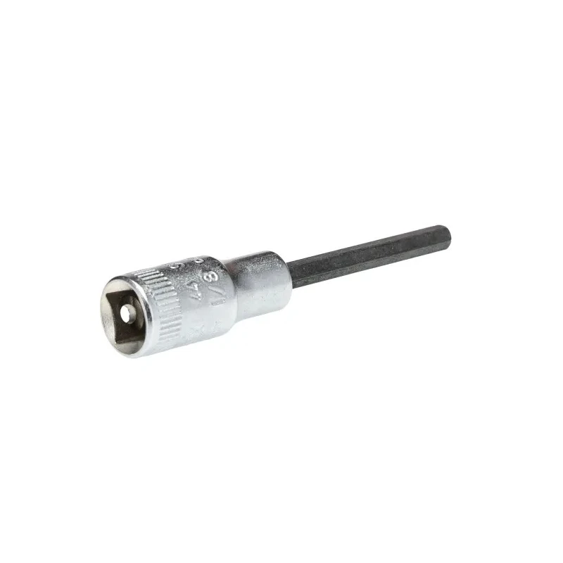 STAHLWILLE 1/4 in Drive 7 mm Bit Square Socket, Chrome Finish, 30mm Overall Length 01450008