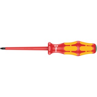 Wera Insulated Screwdriver T8 Tip, 80 mm Blade, 161 mm Overall Length, Bi-Material Handle, VDE/1000V Approved 05006184001