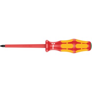 Wera Insulated Insulated Screwdriver T9 Tip 80mm Blade Bi-Material Handle VDE 1000V Approved 161mm Overall 05006169001