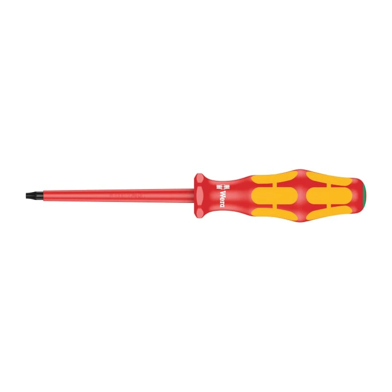 Wera Insulated Insulated Screwdriver T9 Tip 80mm Blade Bi-Material Handle VDE 1000V Approved 161mm Overall 05006169001