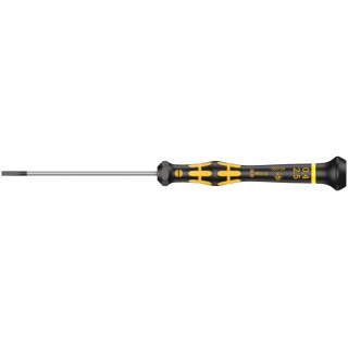 Wera Precision Screwdriver Bi-Material Handle, Insulated Stainless Steel Blade 0.4mm x 2.5mm, 80mm Blade Length 05030104001