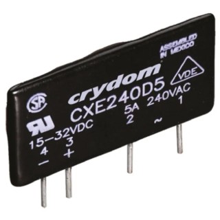 Crydom CX Series Solid State Relay PCB Mount 5A Load 660Vrms Load 15-32V DC Control CXE480D5