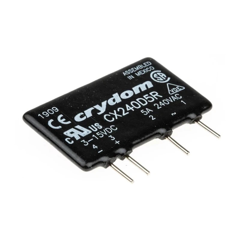 Crydom Solid State Relay, PCB Mount, 5 A Load, 280 V AC Load, 15 V DC Control CX240D5R