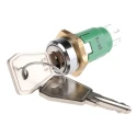 Lorlin 16mm Impulsion Key Switch DPDT 1A 2-Way Common-Key Parallel Bezel IRL-5-K-S-2-RS