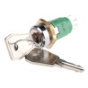 Lorlin 16mm Impulsion Key Switch DPDT 1A 2-Way Common-Key Parallel Bezel IRL-5-K-S-2-RS