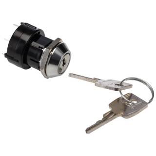 Lorlin Key Switch, Single Pole 6-Way SP6T 150mA, Tapered Bezel, Polycarbonate Housing 