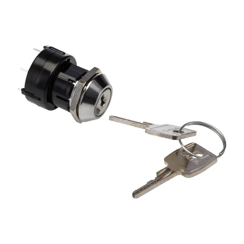 Lorlin Key Switch, Single Pole 6-Way SP6T 150mA, Tapered Bezel, Polycarbonate Housing 