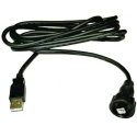 Amphenol Socapex IC Socket USB Cable Female USB Type B to Female USB Type A USB 2.0 Black 2m USBBF6200