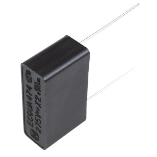 Panasonic ECQUA Film Capacitor X2, ±10 % Tolerance, 470 nF Capacitance, 275V AC Rated Voltage, Through Hole Mount ECQUAAF474K