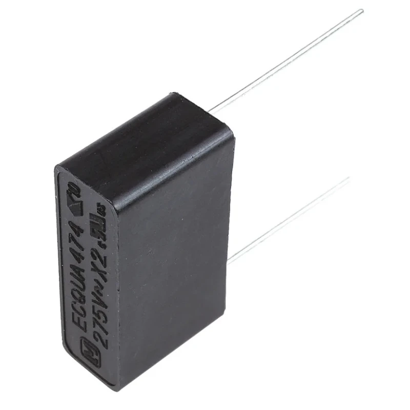 Panasonic ECQUA Film Capacitor X2, ±10 % Tolerance, 470 nF Capacitance, 275V AC Rated Voltage, Through Hole Mount ECQUAAF474K