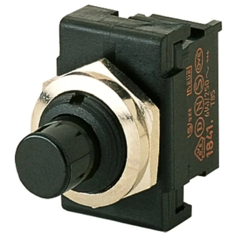 Marquardt Momentary Push Button Switch, Panel Mount, SPST, IP40, 250V AC, 6A Contact Current 1841.1301