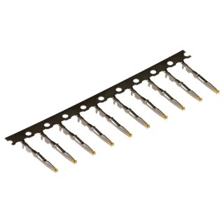 HARTING Backplane Connector Contact, Straight Female, Gold over Nickel Plating, Copper Alloy, 2A Current, Crimp 09020006484