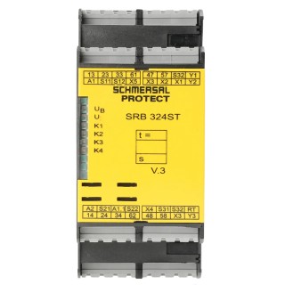 Schmersal 24V ac/dc Safety Relay with 5 Safety Contacts and 1 Auxiliary Contact SRB324ST 24V (V.3)