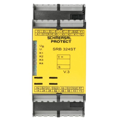 Schmersal 24V ac/dc Safety Relay with 5 Safety Contacts and 1 Auxiliary Contact SRB324ST 24V (V.3)