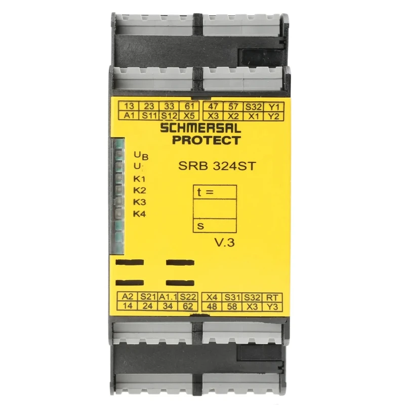 Schmersal 24V ac/dc Safety Relay with 5 Safety Contacts and 1 Auxiliary Contact SRB324ST 24V (V.3)