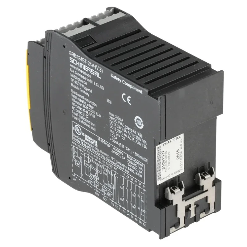Schmersal 24V ac/dc Safety Relay with 5 Safety Contacts and 1 Auxiliary Contact SRB324ST 24V (V.3)
