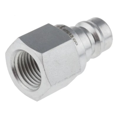 RS PRO Steel Hydraulic Quick Connect Coupling Male BSP 1/4 in 400 bar 745-4700