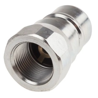 RS PRO Steel Hydraulic Quick Connect Coupling Male BSP 3/4 in 250 bar Passivated Zinc Plated 745-4707