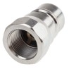RS PRO Steel Hydraulic Quick Connect Coupling Male BSP 3/4 in 250 bar Passivated Zinc Plated 745-4707