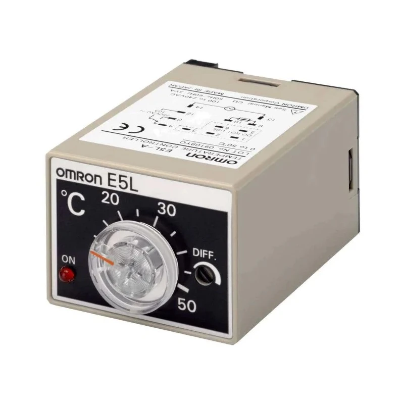 Omron Bi-Metallic Thermostat, +50 °C Max Off Operation, On, 10 A, Bracket Mount E5L-A 0-50