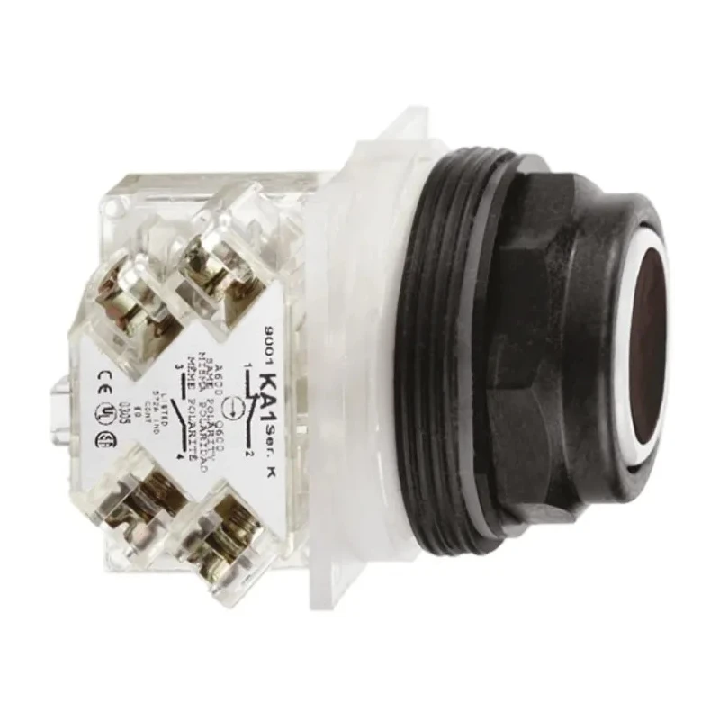Schneider Electric Harmony 9001SK Series Push Button Switch, Spring Return, Panel Mount, 30 mm Cutout, SPST 9001SKR1BH5