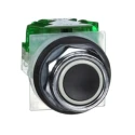 Schneider Electric Harmony 9001K Series Push Button Switch, Spring Return, 30 mm Cutout, 1 NO, Black LED, IP66 9001KR1BH5