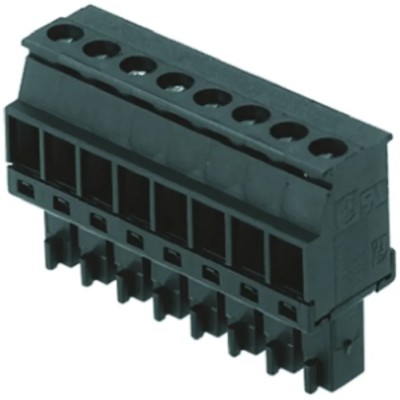 Weidmüller Pluggable Terminal Block, BC 3.81 Series, 4-Contact, 3.81 mm Pitch, 1 Row, 320 V, 17.5 A, Nylon 1798550000
