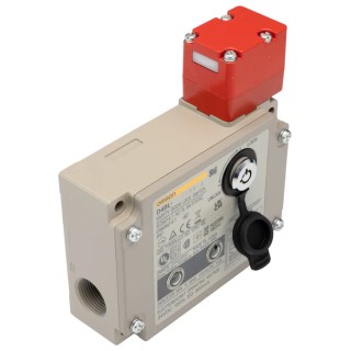 Omron Industrial Metal Housing Door Switch with IP67 Rating 24V DC 300mA Safety Contacts Power to Unlock D4BL