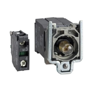 Schneider Electric Harmony XB4 Series Blue Momentary Push Button Head, 22 mm Cutout, Metal, IP66 ZB4BW051