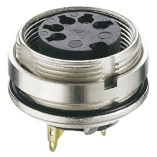 Lumberg 5 Pole Straight M16 DIN Socket Panel Mount Female Threaded Connector 5A 60V AC IP68 0305 05