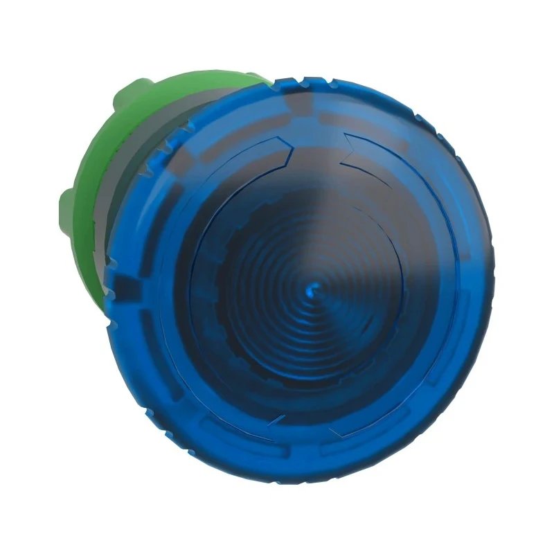 Schneider Electric Harmony XB5 Series Blue Latching Mushroom Push Button Head 22mm Cutout IP66 IP69K ZB5AW763