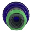 Schneider Electric Harmony XB5 Series Blue Latching Mushroom Push Button Head 22mm Cutout IP66 IP69K ZB5AW763