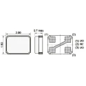 Murata 25 MHz Crystal Oscillator ±30 ppm Surface Mount 4-Pin 0.7 mm Height 2 mm Length 1.6 mm Width XRCGB25M000F3M00R0