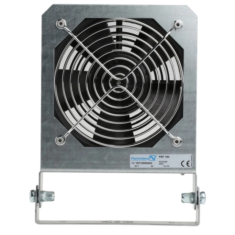 Pfannenberg PEF180 Series Internal Enclosure Fan 24V DC 170 m³/h Air Flow 46mm Height 202mm Width 46mm Depth 