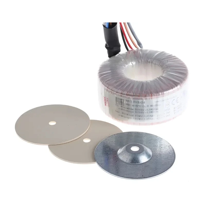 Block Toroidal Transformer 230 V AC Primary 2 x 24 V AC Secondary Dual Output 80 VA RKD 80/2x24